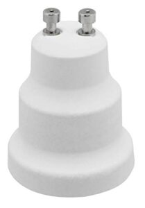 Portalampada Convertitore E27 A GU10 Adattatore Per Lampada Attacco Bianco