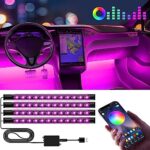 Striscia LED Per Auto Aramox 3 Metri - Luce Al Neon Flessibile Con Attacco Accendisigari, Blu, Universale, Per Decorazione Interni E Esterni - 5