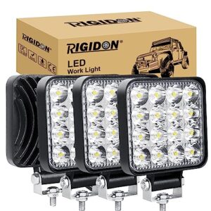 2 Fari LED Da 12W Per Fuoristrada – 12V/24V, IP67 Impermeabili – Per Trattore, Escavatore, SUV – Bianco Freddo 6000K
