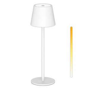 Lampada Da Tavolo Led Circle Bianca 8W Con Ricarica USB Dimmerabile Con Temperatura Colore Regolabile Aigostar 4