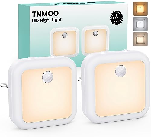 3 Luci LED Rote Da Notte Con Sensore Di Movimento PIR - Wireless A Batteria Con Magnete E Adesivo - Per Scale, Corridoio, Armadio