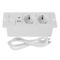 Presa a scomparsa per cucina, ufficio, blocco di 3 prese Schuko, 2 prese USB con cavo