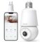 Telecamera WiFi A Lampadina E27 Con Rotazione 355° E Visione Notturna A Colori – Rilevamento E Tracciamento Movimento, Audio Bidirezionale, Allarme – Per Esterni E Interni